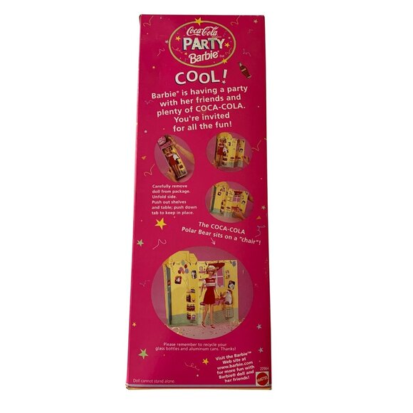 Barbie Special Edition Coca-Cola Party Doll 22964 Mattel 1998 Polar Bear NRFB - Picture 3 of 7